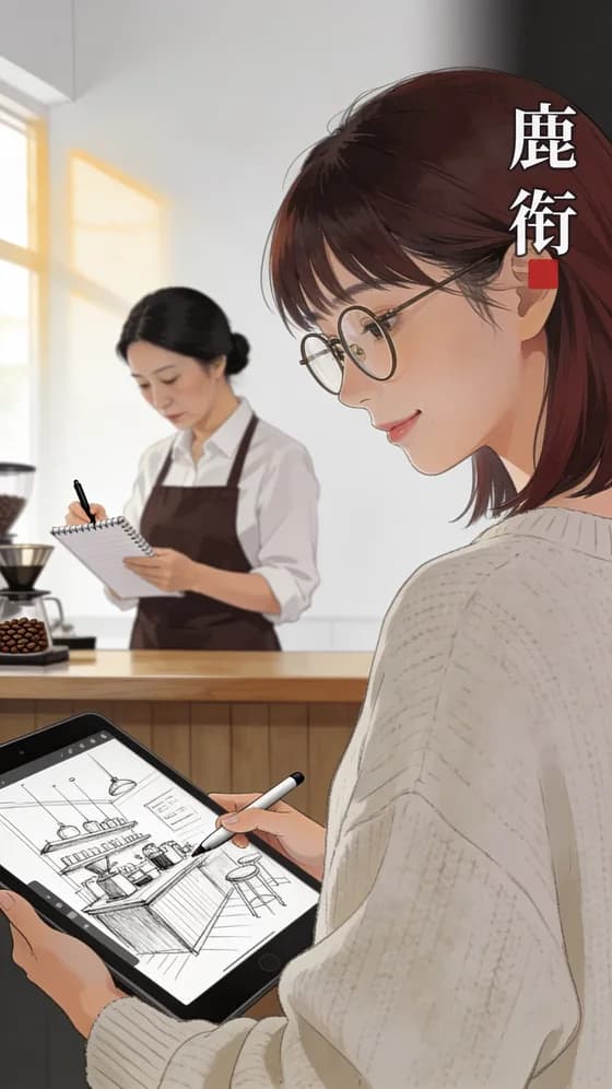 角色卡「鹿衔咖啡的两位」封面